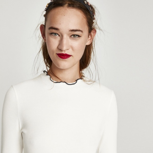 ZARA - Long sleeve, cropped  t-shirt - New without tag - Picture 1 of 6